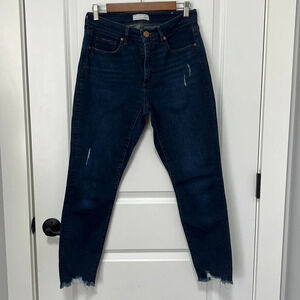 Loft women’s dark blue curvy skinny jeans size 28/6